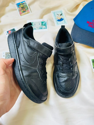 Nike Court Borough Kids Sneakers - Triple Black