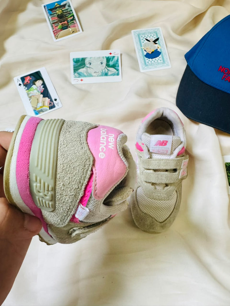 New Balance 574 Kids Sneakers - Grey/Pink