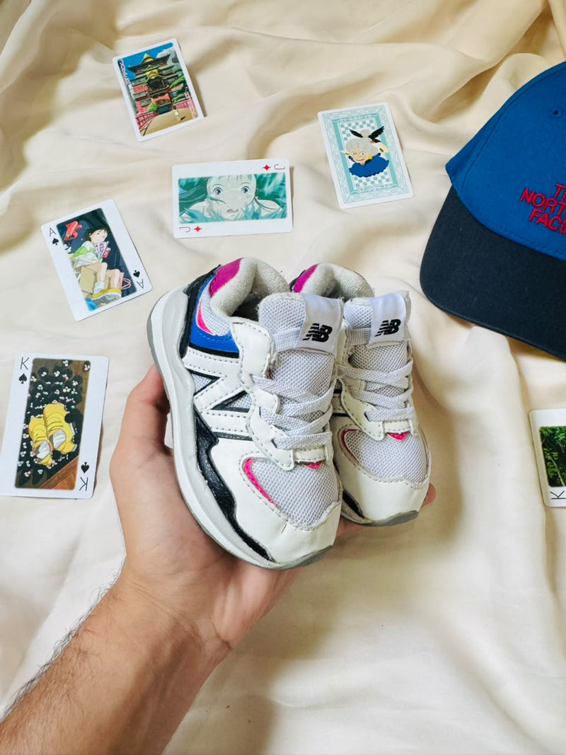 New Balance Kids Sneakers - White/Black/Pink/Blue