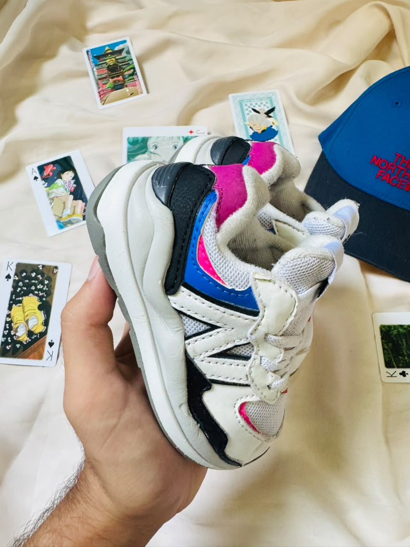New Balance Kids Sneakers - White/Black/Pink/Blue