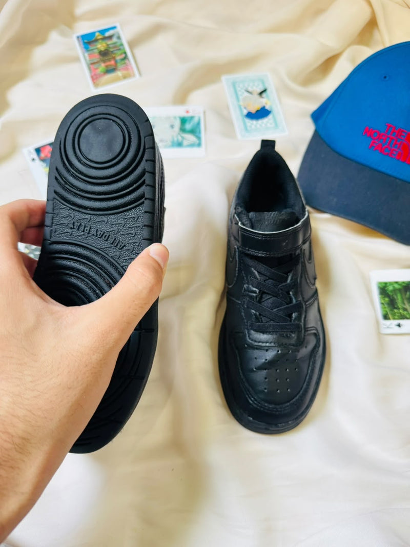 Nike Court Borough Kids Sneakers - Triple Black