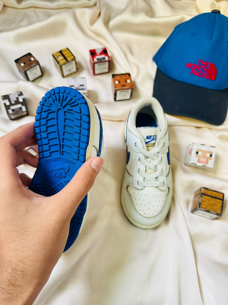 Nike Dunk Low Kids Sneakers - White/Blue