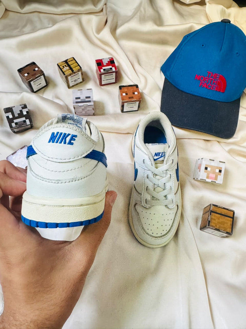 Nike Dunk Low Kids Sneakers - White/Blue